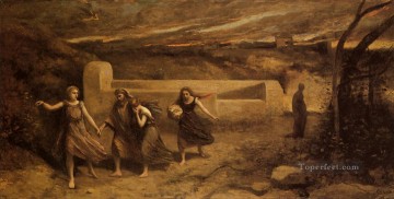  romanticism - The Destruction of Sodom plein air Romanticism Jean Baptiste Camille Corot